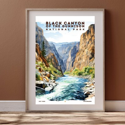 Black Canyon of the Gunnison National Park Poster, Travel Art, Office Poster, Home Decor | S8 - image4